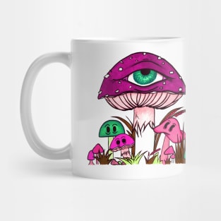 Toadstool and friends at a rave Mug